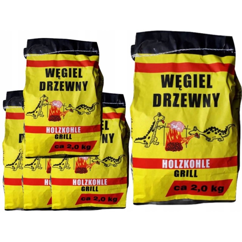 Holzkohle grilio anglis 2 kg x 5 maišeliai