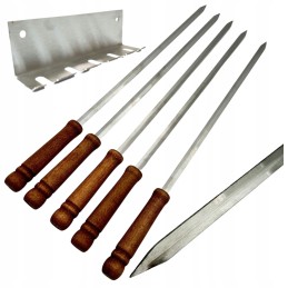 Šampūriniai iešmeliai mėsos iešmams 44cm 5vnt + kabykla