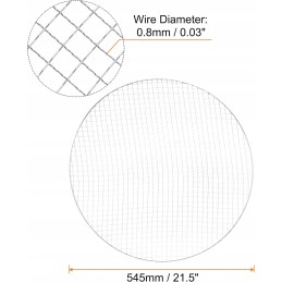 Grilio tinklinės grotelės, cinkuoto metalo, apvalios, 54,5 cm, 2 vnt.