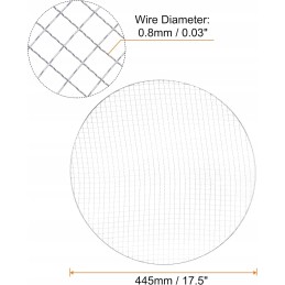 Grilio tinklinės grotelės, cinkuoto metalo, apvalios, 54,5 cm, 2 vnt.