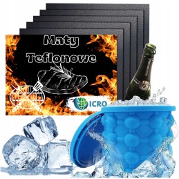 Kepsninės komplektas, 5x tefloniniai kilimėliai + ledo virimo aparatas, alaus kibiras