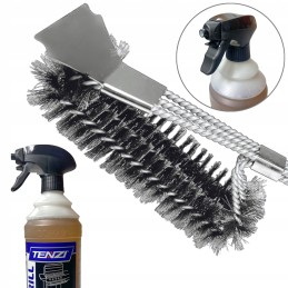 ️Nerūdijančio plieno grotelių valymo šepetėlis + grilio valymo skystis premium komplektas ️