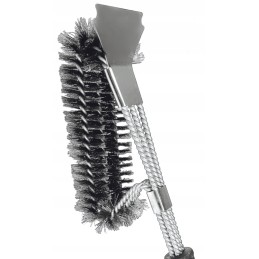 ️Nerūdijančio plieno grotelių valymo šepetėlis + grilio valymo skystis premium komplektas ️