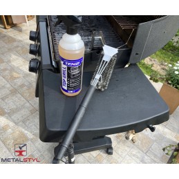 ️Nerūdijančio plieno grotelių valymo šepetėlis + grilio valymo skystis premium komplektas ️