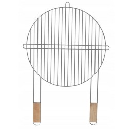 Apvalios grilio grotelės, 46 cm, medinė rankena