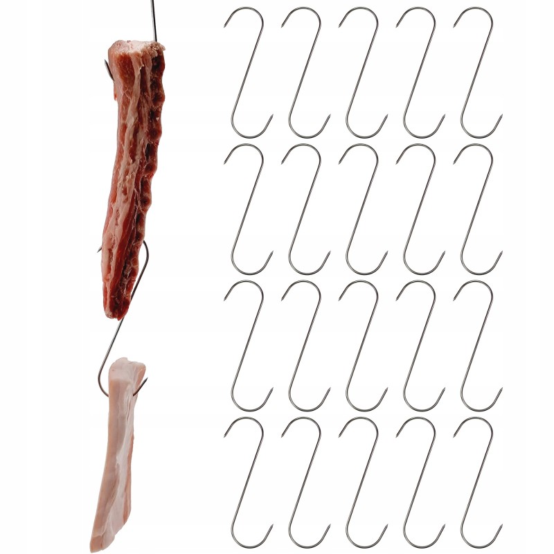 Kabliukas mėsai ir šaltiems gabalams s19 3mm inox, 20 vnt