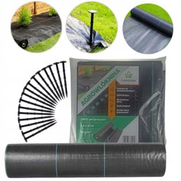 Agrotekstilė 1,6 m x 10 m + 25 vnt tvirtinimo ankeriai