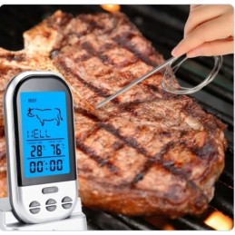 Belaidis rūkyklos grilio termometras namuose LCD