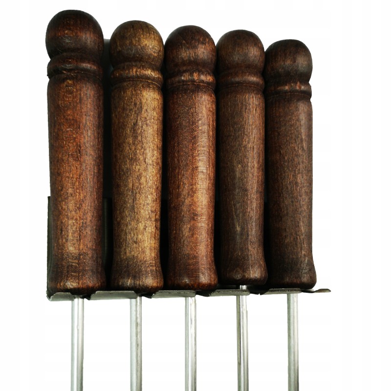 Nerūdijančio plieno laužo stulpai, 100 cm, kabykla, 5 vnt