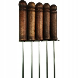 Nerūdijančio plieno laužo stulpai, 100 cm, kabykla, 5 vnt