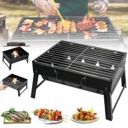 Sulankstomas grilis, nešiojamas lagaminas, kepsninė su anglimi