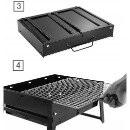 Sulankstomas grilis, nešiojamas lagaminas, kepsninė su anglimi