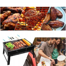 Sulankstomas grilis, nešiojamas lagaminas, kepsninė su anglimi