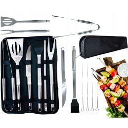 ✅ Grilio reikmenų rinkinys + dėklas 9 viename ✅