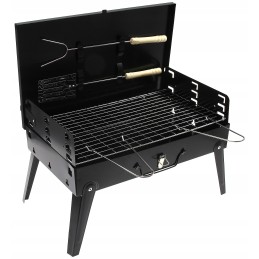 Didelė sulankstoma medžio anglis turistinė kepsninė 2