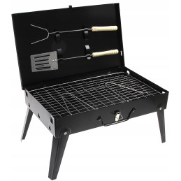 Didelė sulankstoma medžio anglis turistinė kepsninė 2