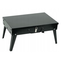 Turistinė sodo anglis grilis, sulankstomas, lagaminas, grotelės, priedai