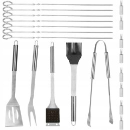 21 viename dideli grilio priedai + dėklas