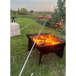 Aukščiausios kokybės nerūdijančio plieno laužo pagaliukai 120cm 5 vnt