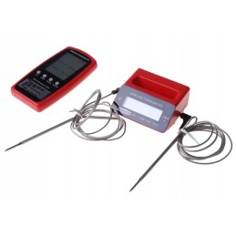 Belaidis✅dvigubas✅termometras su signalizacija ir įkišamais zondais. modelis: th-102