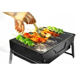 Sulankstomas turistinis grilis, lagaminas, nešiojamas sodo anglies kepsninė + priedai