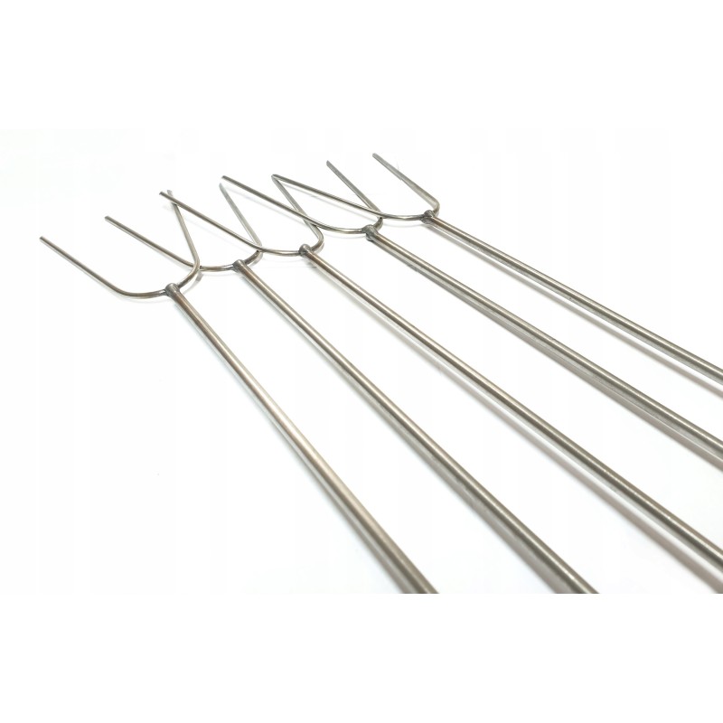 Nerūdijančio plieno grotelių šakės 120cm, 5 vnt