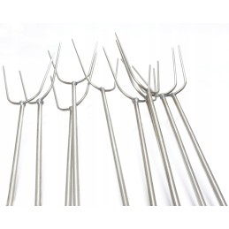 Nerūdijančio plieno grotelių šakės 120cm, 5 vnt