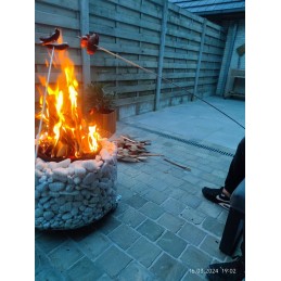 Nerūdijančio plieno grotelių šakės 120cm, 5 vnt