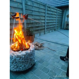 Nerūdijančio plieno grotelių šakės 120cm, 5 vnt