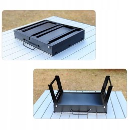 Nešiojama kempingo anglių kepsninė, sulankstoma lagamine