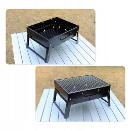 Nešiojama kempingo anglių kepsninė, sulankstoma lagamine