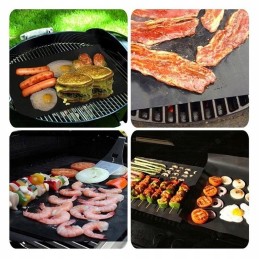 Tefloninis grilio kilimėlis kepimui, BBQ padėklas 40 x 33 cm, daugkartinis, 12 vnt.