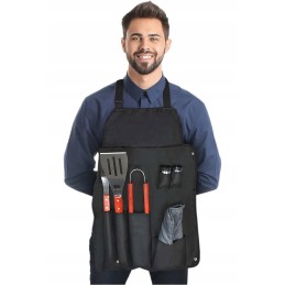 ✴️ 7 priedų rinkinys, indai, kepsninės ir kepsninės įrankiai, prijuostė