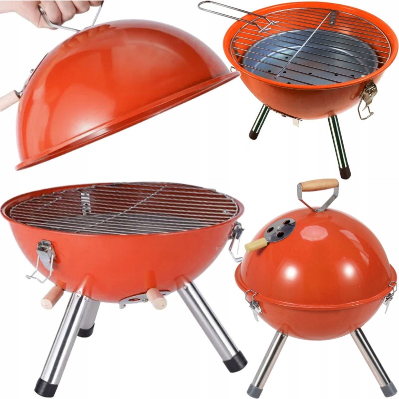 Sodo kepsninė kupolinė, uždara grilis su dangčiu