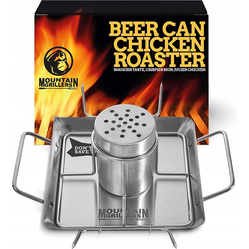 Grilis vištienai kepti su plieniniu daržovių padėklu