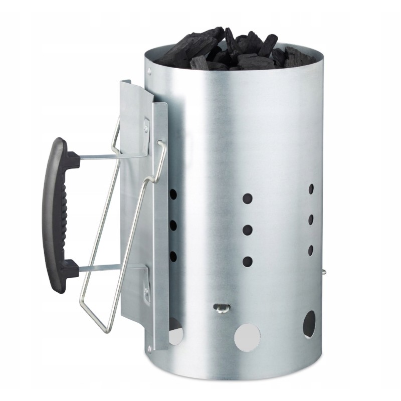 Plieninis kaminas grotelių apšvietimui su saugia xl rankena