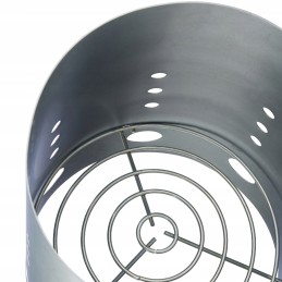 Plieninis kaminas grotelių apšvietimui su saugia xl rankena