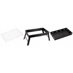 Turistinis grilis su anglimis, nešiojamas lagaminas, grotelės