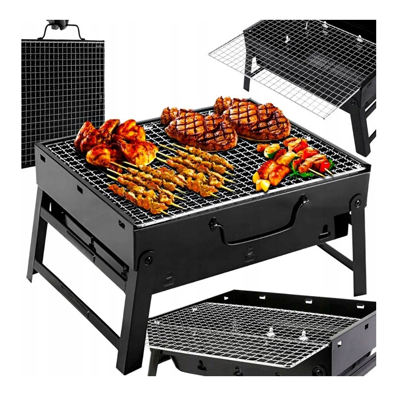 Turistinis anglies grilis, sulankstomas nešiojamasis grilis