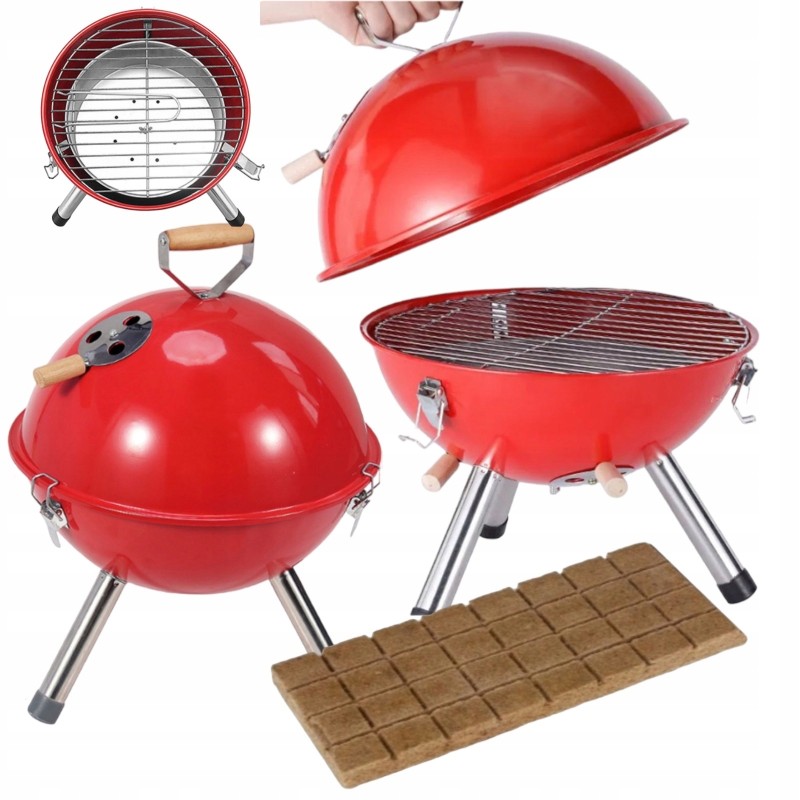 Sodo kepsninė kupolinė, uždara grilis su dangčiu + kūrenimas