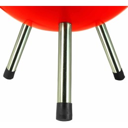 Kupolinis grilis, uždaras, sodo grilis su dangčiu, raudoni anglies briketai