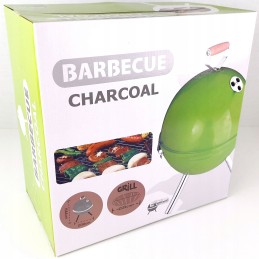 Kupolinis grilis, uždaras, sodo grilis su dangčiu, raudoni anglies briketai