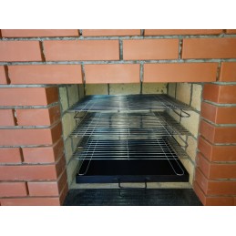 Grilio grotelės 60x50, chromuotos