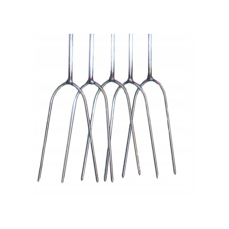Nerūdijančio plieno laužo šakės, 120 cm, kabykla, 5 vnt