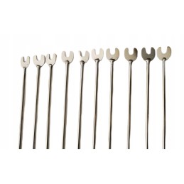 Nerūdijančio plieno atramos dešrų šakėms, 10 vnt