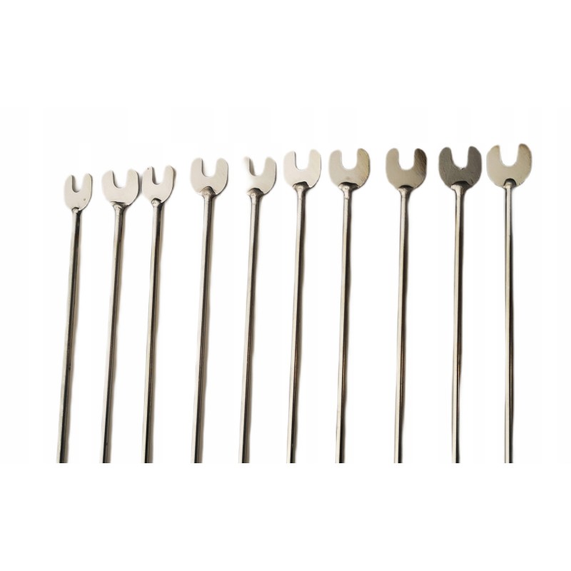 Nerūdijančio plieno atramos dešrų šakėms, 10 vnt