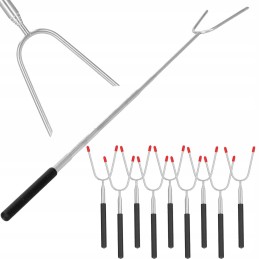 Grilio lazdelė, dešros šakutė, teleskopinis rinkinys, 10 vnt.