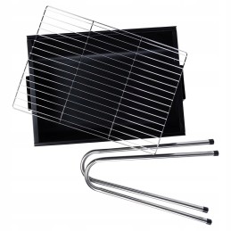 Grilis su anglimis greitai surenkamas, patogus, stabilus, atsparus, kompaktiškas