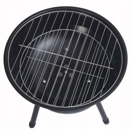 Apvalios uždaros sodo anglies kepsninės su dangčiu ir vientisa pelenų keptuvėje
