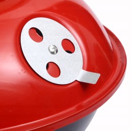 Apvalios uždaros sodo anglies kepsninės su dangčiu ir vientisa pelenų keptuvėje